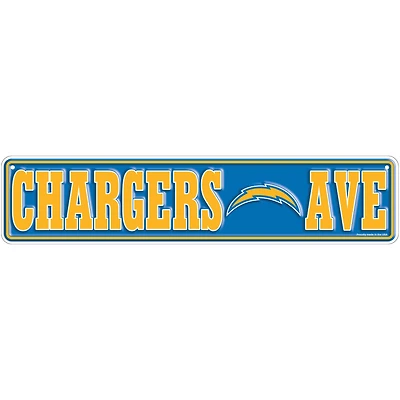 Los Angeles Chargers 4" x 18" Team Boulevard Metal Sign