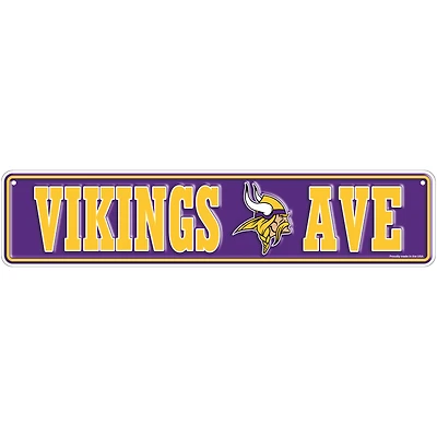 Minnesota Vikings 4" x 18" Team Boulevard Metal Sign