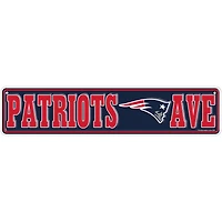 New England Patriots 4" x 18" Team Boulevard Metal Sign