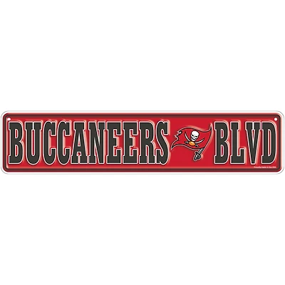 Tampa Bay Buccaneers 4" x 18" Team Boulevard Metal Sign