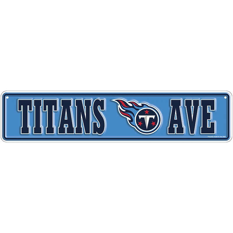 Tennessee Titans 4" x 18" Team Boulevard Metal Sign