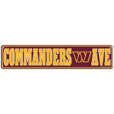 Washington Commanders 4" x 18" Team Boulevard Metal Sign