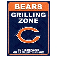 Chicago Bears 13" x 20" Grill Zone Metal Sign