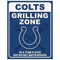 Indianapolis Colts 13" x 20" Grill Zone Metal Sign