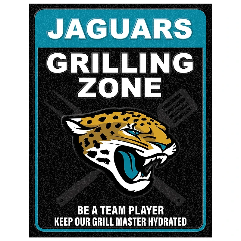 Jacksonville Jaguars 13" x 20" Grill Zone Metal Sign
