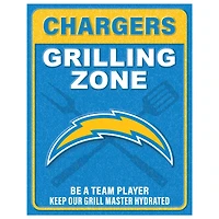 Los Angeles Chargers 13" x 20" Grill Zone Metal Sign