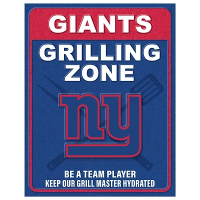 New York Giants 13" x 20" Grill Zone Metal Sign