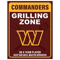 Washington Commanders 13" x 20" Grill Zone Metal Sign