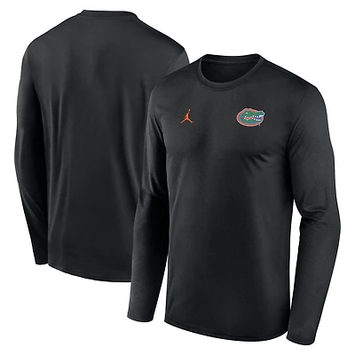 Men's Jordan Brand Black Florida Gators 2026 Sideline Small Logo Legend Dri-FIT Long Sleeve T-Shirt