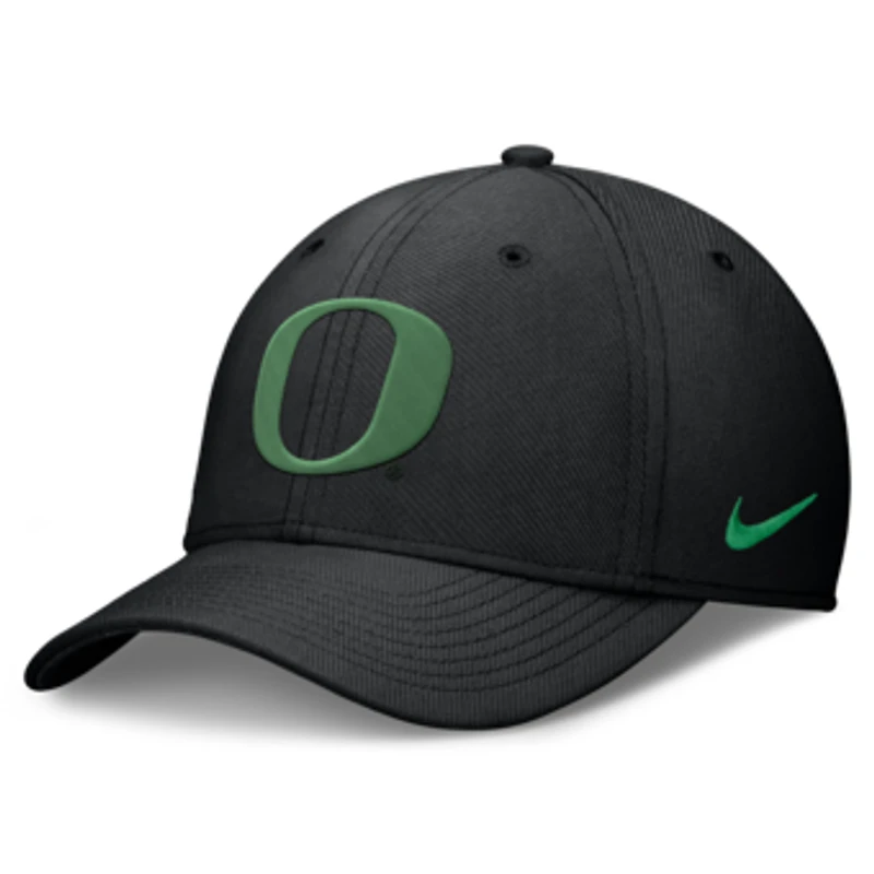 Men's Nike Black Oregon Ducks Rise Swoosh Dri-FIT Flex Hat
