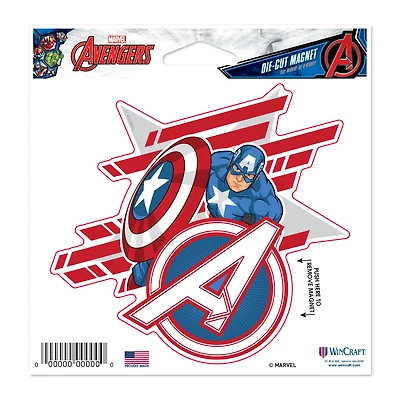 WinCraft Captain America 4.5" x 6" Die-Cut Magnet