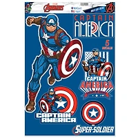 WinCraft Captain America 11" x 17" Multi-Use Decal Sheet