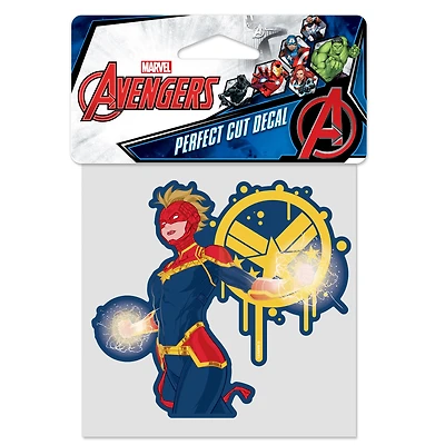 WinCraft Captain Marvel 4" x 4" Perfect Cut Decal