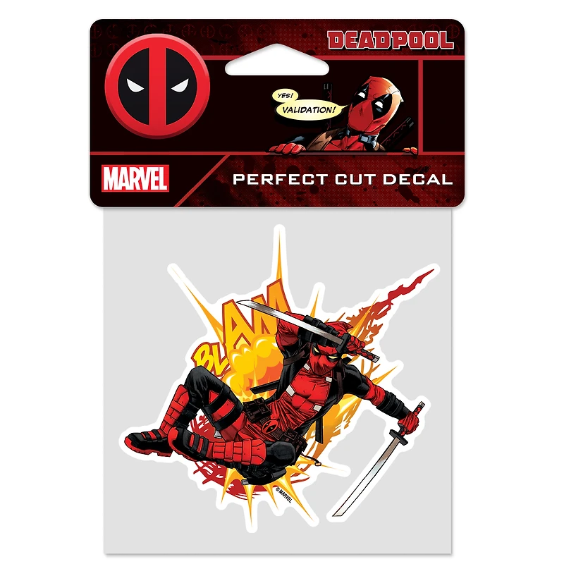 WinCraft Deadpool 4" x 4" Perfect Cut Decal