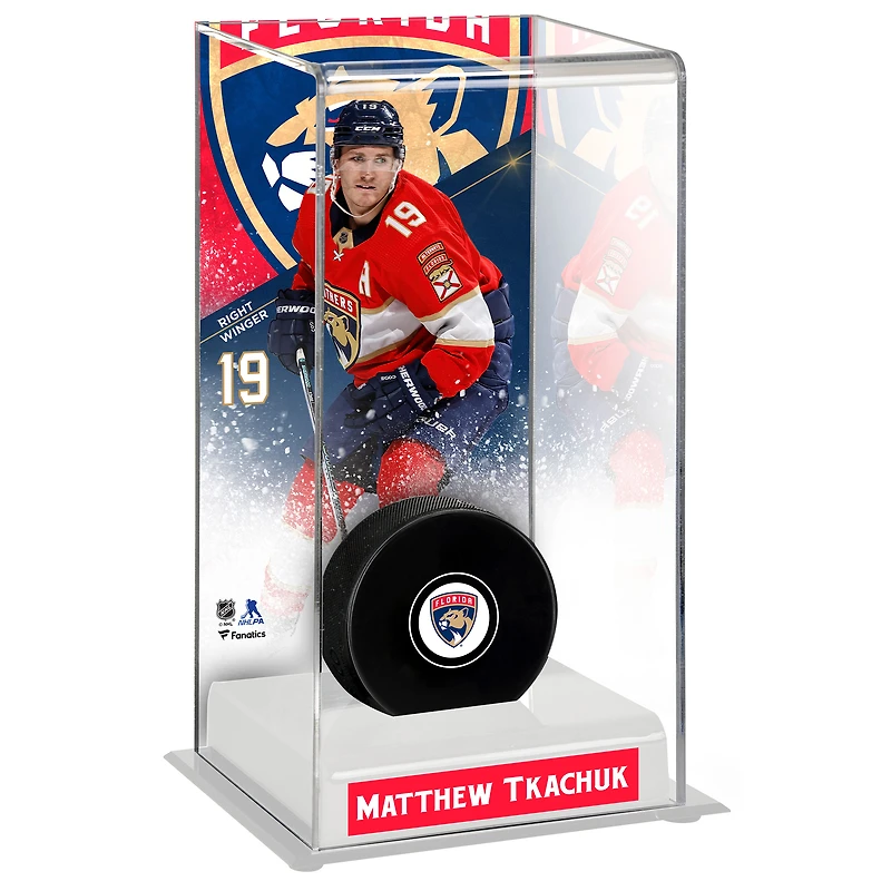 Matthew Tkachuk Florida Panthers Deluxe Tall Hockey Puck Display Case