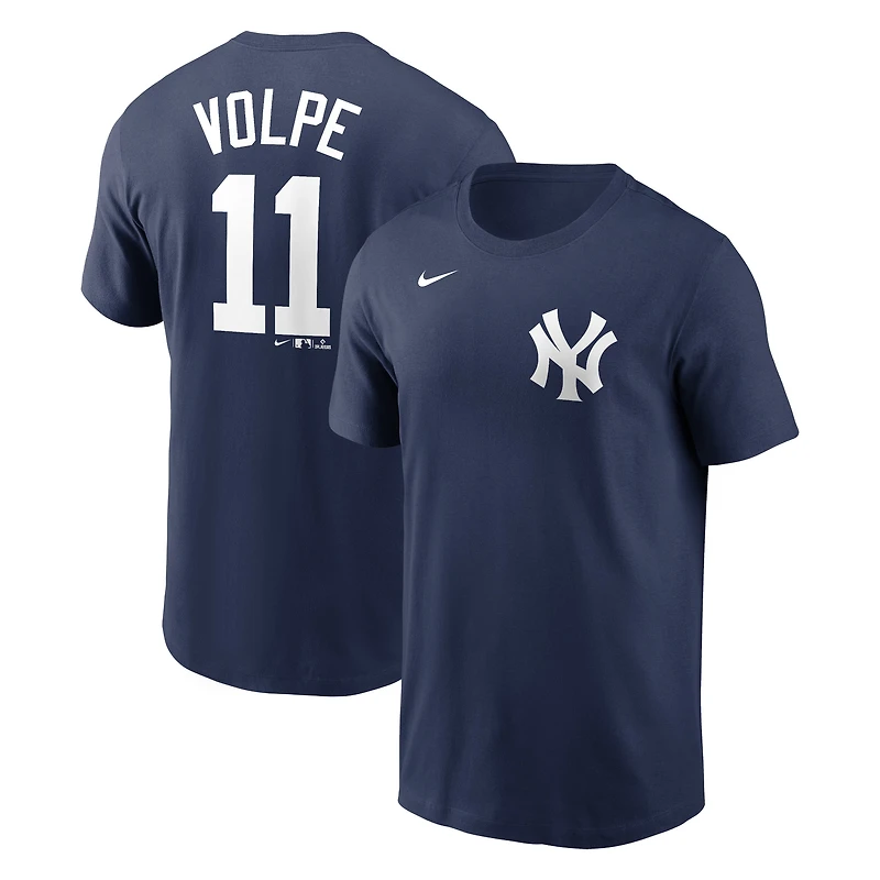 Youth Nike Anthony Volpe Navy New York Yankees Name & Number T-Shirt