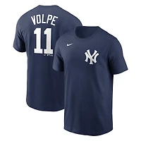 Youth Nike Anthony Volpe Navy New York Yankees Name & Number T-Shirt