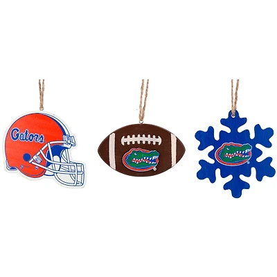 The Memory Company Florida Gators Three-Pack Helmet, Football & Snowflake Ornament Set