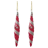 San Francisco 49ers Two-Pack Swirl Blown Glass Ornament Set