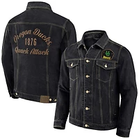 Men's Darius Rucker Collection by Fanatics Black Oregon Ducks Button-Up Denim Jacket