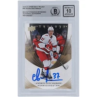 Andrei Svechnikov Carolina Hurricanes Autographed 2020-21 Upper Deck Trilogy #48 Beckett Fanatics Witnessed Authenticated 10 Card