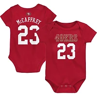 Newborn & Infant Christian McCaffrey Scarlet San Francisco 49ers Mainliner Player Name & Number Bodysuit