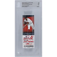David Ortiz Boston Red Sox Autographed Ticket with "Last Career HR" Inscription - BAS Authenticated Graded 9