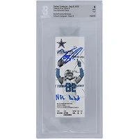 Tony Pollard Dallas Cowboys Autographed Ticket with "NFL Debut" Inscription - BAS Authenticated Graded 9/10