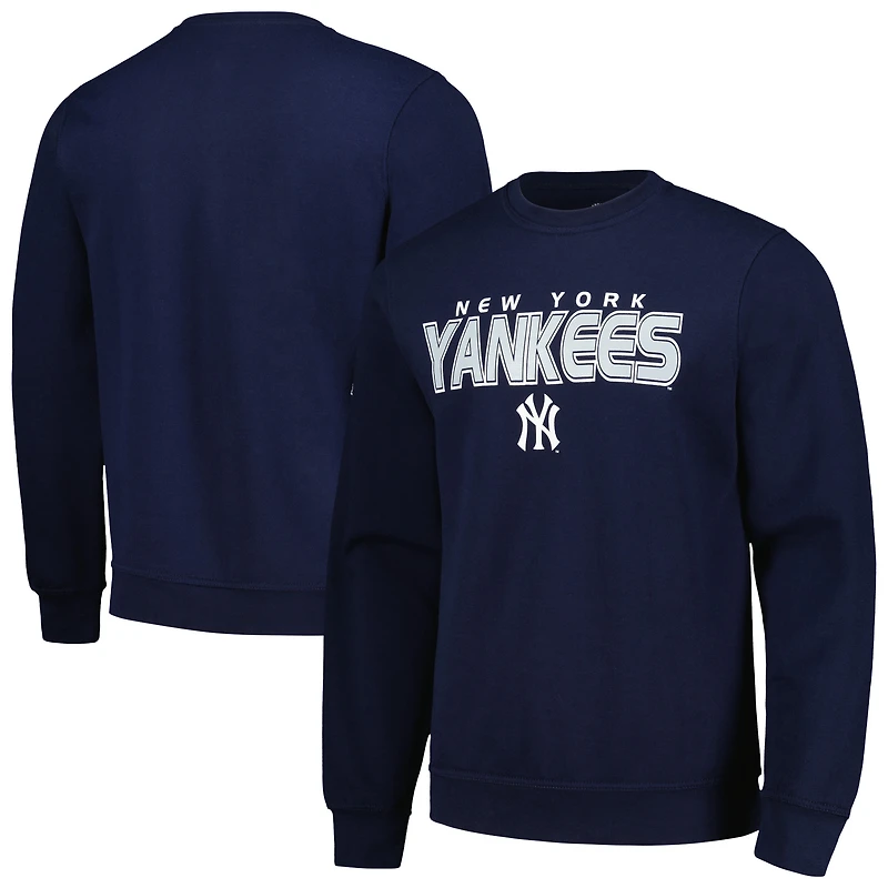 Men's Stitches  Navy New York Yankees Pullover Sweatshirt