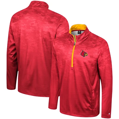 Men's Colosseum  Red Louisville Cardinals The Machine Half-Zip Jacket
