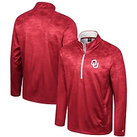 Men's Colosseum  Crimson Oklahoma Sooners The Machine Half-Zip Jacket