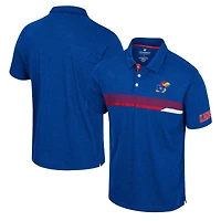 Men's Colosseum  Royal Kansas Jayhawks No Problemo Polo