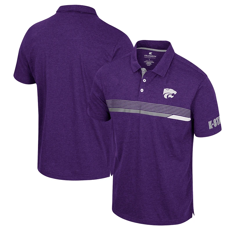 Men's Colosseum Purple Kansas State Wildcats No Problemo Polo