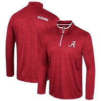 Men's Colosseum Crimson Alabama Crimson Tide Wright Quarter-Zip Windshirt