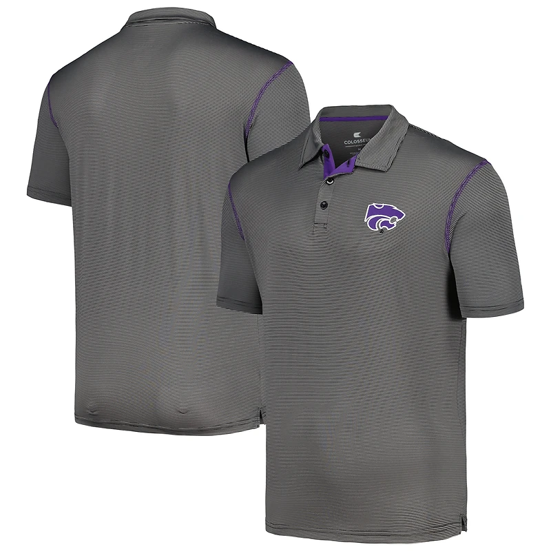 Men's Colosseum  Black Kansas State Wildcats Cameron Polo