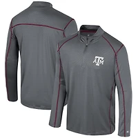 Men's Colosseum Black Texas A&M Aggies Cameron Quarter-Zip Windshirt