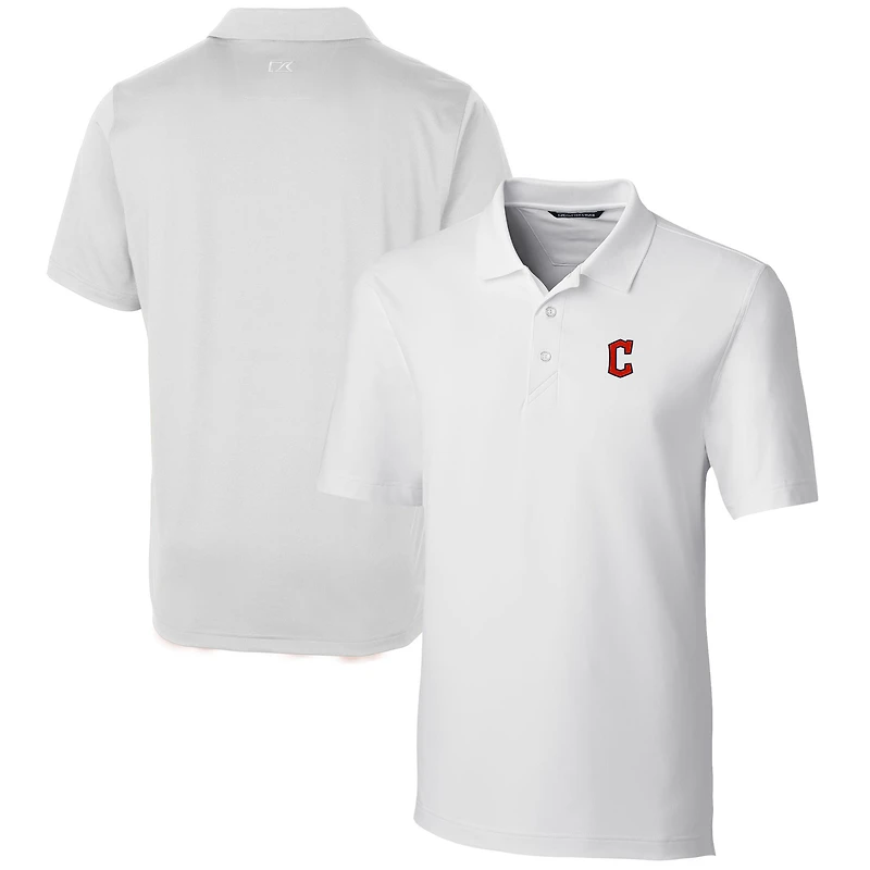 Men's Cutter & Buck  White Cleveland Guardians Forge Stretch Polo