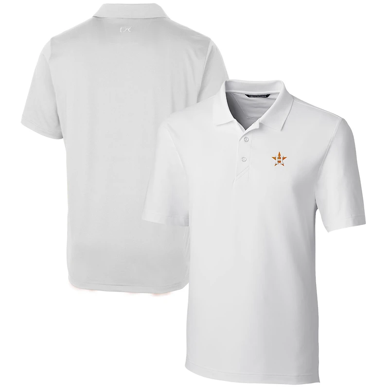 Men's Cutter & Buck  White Houston Astros Forge Stretch Polo