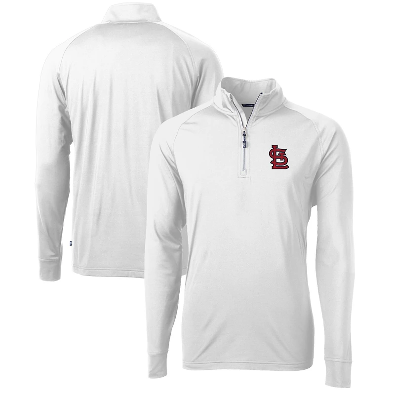 Men's Cutter & Buck St. Louis Cardinals Adapt Eco Knit Stretch Recycled Quarter-Zip Pullover Top