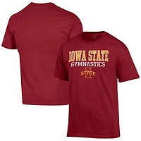 Men's Champion  Cardinal Iowa State Cyclones Gymnastics Stack T-Shirt