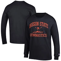 Men's Champion  Black Oregon State Beavers Gymnastics Icon Long Sleeve T-Shirt