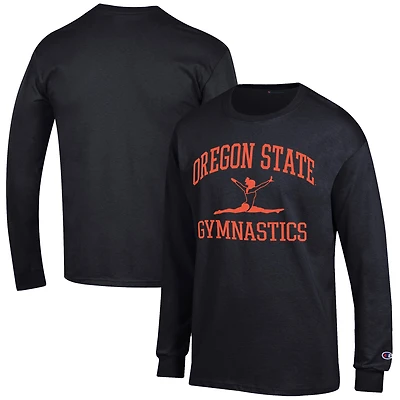 Men's Champion  Black Oregon State Beavers Gymnastics Icon Long Sleeve T-Shirt