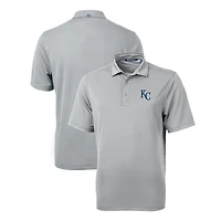 Men's Cutter & Buck  Gray Kansas City Royals Virtue Eco Pique Recycled Polo