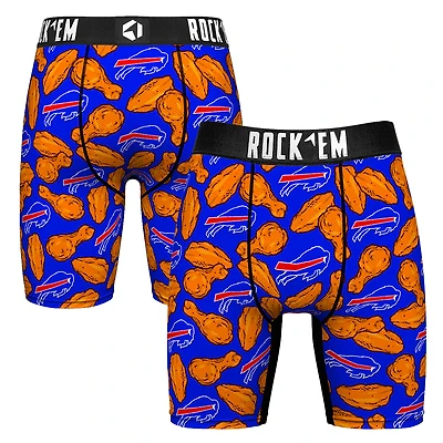Men's Rock Em Socks Royal Buffalo Bills Buffalo Wings Boxer Briefs