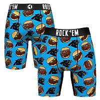 Men's Rock Em Socks  Blue Carolina Panthers BBQ Pulled Pork Sandwich Boxer Briefs