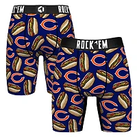 Men's Rock Em Socks  Navy Chicago Bears Chicago Style Hot Dogs Boxer Briefs