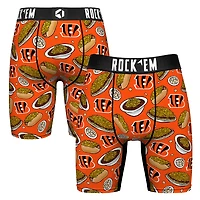 Men's Rock Em Socks  Orange Cincinnati Bengals Chili Cheese Boxer Briefs