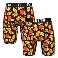 Men's Rock Em Socks  Orange Cleveland Browns Pierogis Boxer Briefs