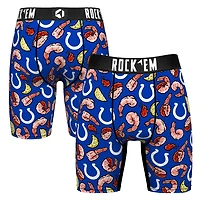 Men's Rock Em Socks  Royal Indianapolis Colts Shrimp Cocktail Boxer Briefs