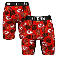 Men's Rock Em Socks  Red Kansas City Chiefs Chocolate Cake Boxer Briefs